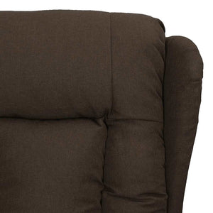 Massagesessel mit Aufstehhilfe Dunkelbraun Stoff