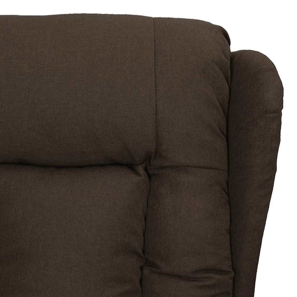 Massagesessel mit Aufstehhilfe Dunkelbraun Stoff