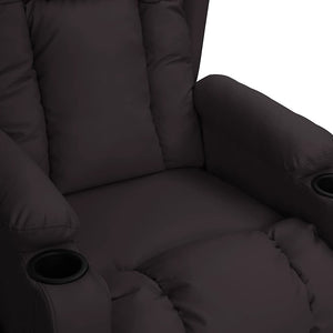 Massagesessel mit Aufstehhilfe Schwarz Kunstleder