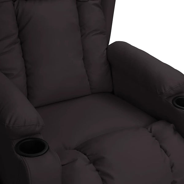 Massagesessel mit Aufstehhilfe Schwarz Kunstleder