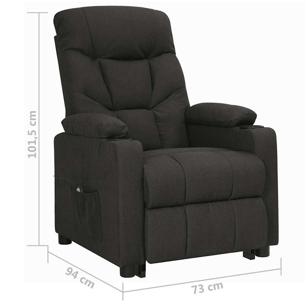 Aufstehsessel Schwarz Stoff