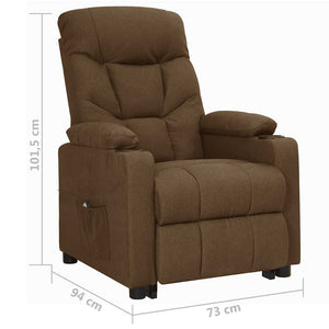 Aufstehsessel Braun Stoff