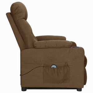 Aufstehsessel Braun Stoff