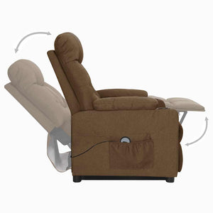 Aufstehsessel Braun Stoff