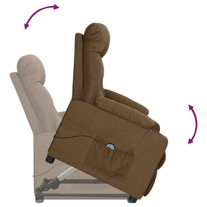 Aufstehsessel Braun Stoff