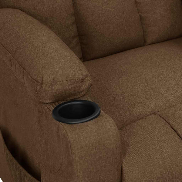 Aufstehsessel Braun Stoff