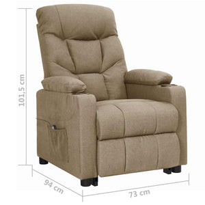 Aufstehsessel Taupe Stoff