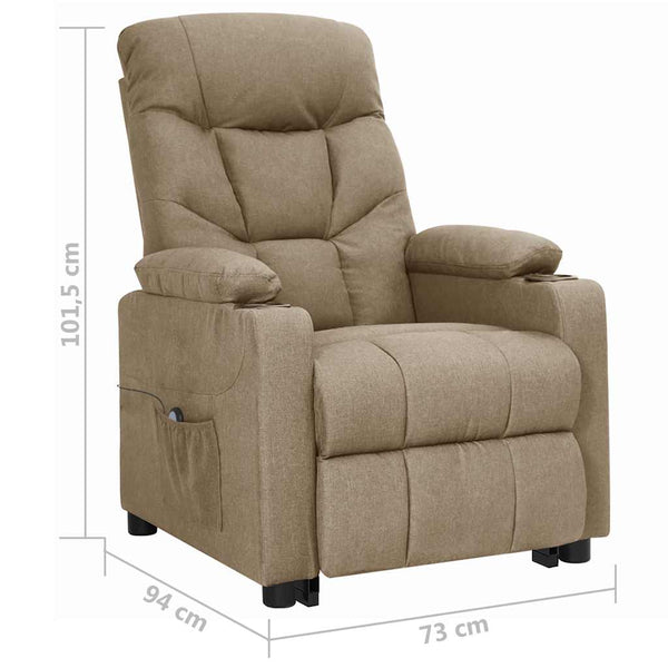 Aufstehsessel Taupe Stoff