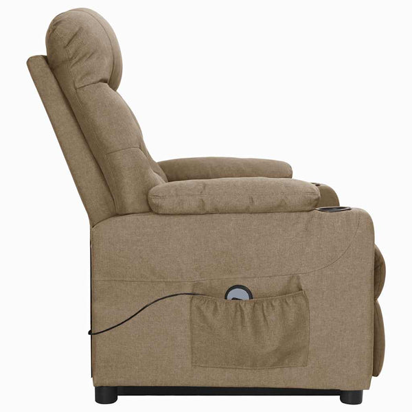 Aufstehsessel Taupe Stoff