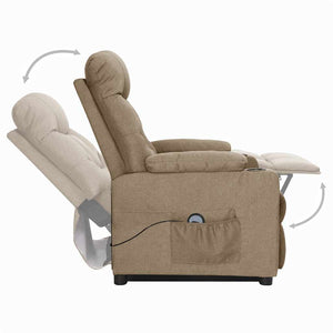 Aufstehsessel Taupe Stoff