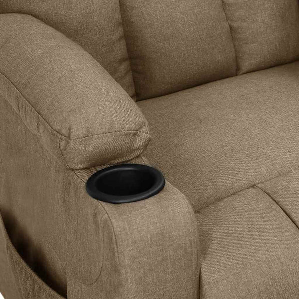 Aufstehsessel Taupe Stoff