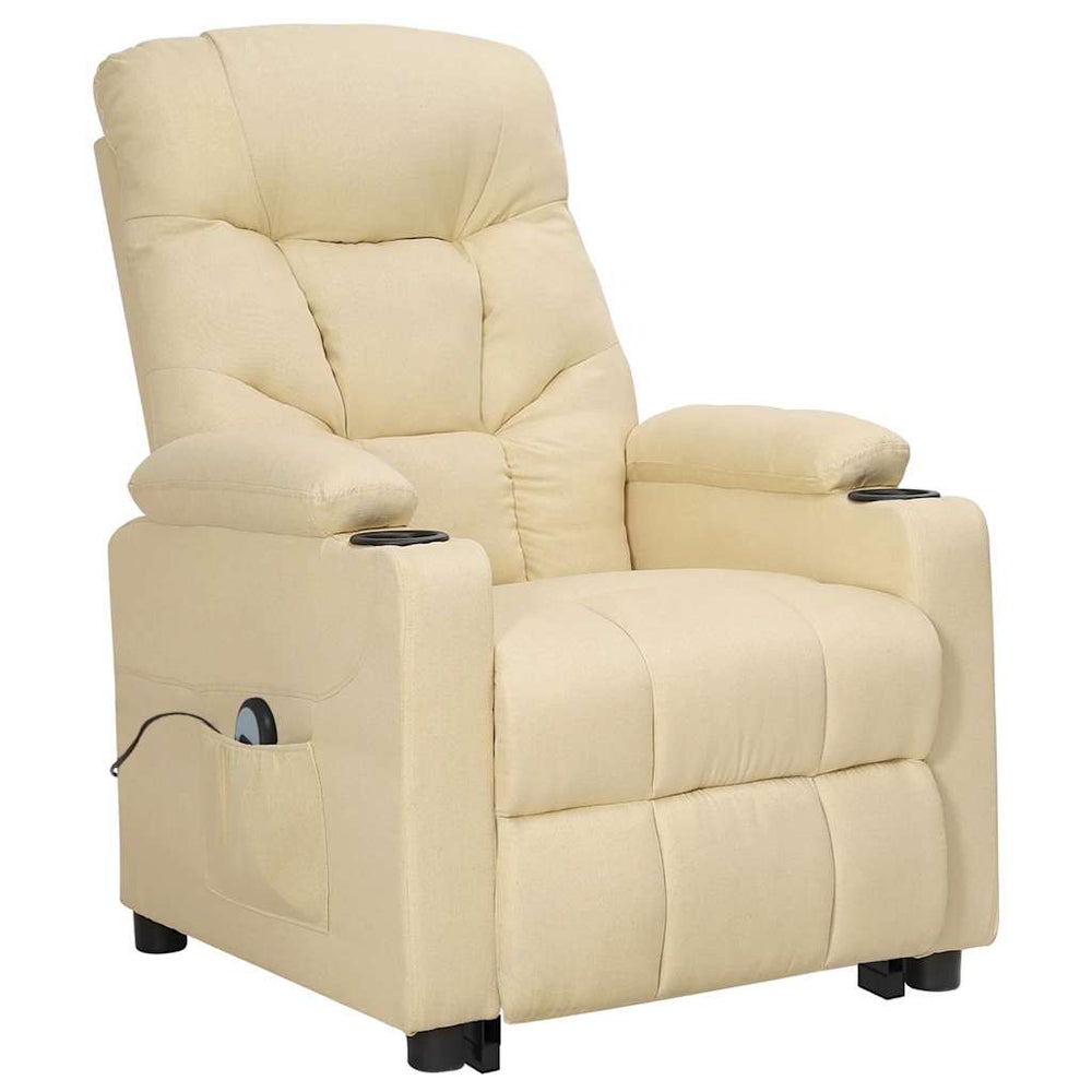 Aufstehsessel Creme Stoff