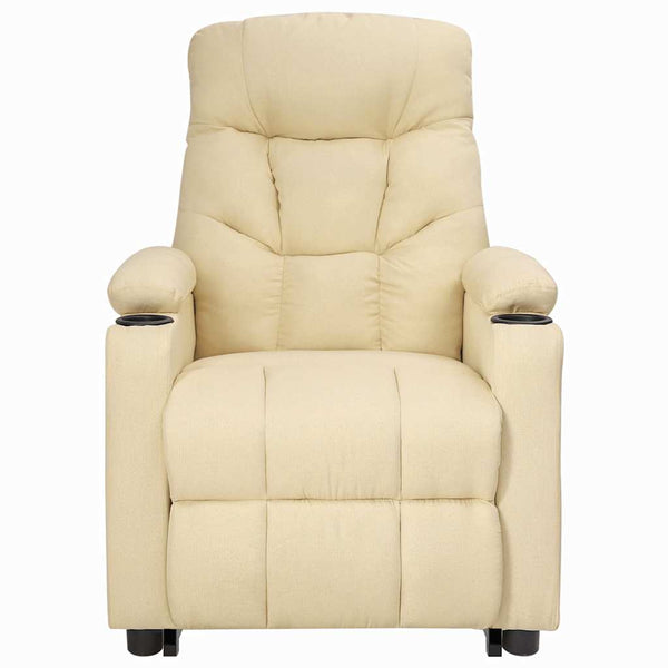 Aufstehsessel Creme Stoff