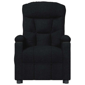 Massagesessel mit Aufstehhilfe Schwarz Stoff