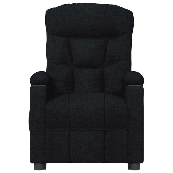 Massagesessel mit Aufstehhilfe Schwarz Stoff