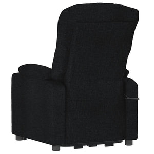 Massagesessel mit Aufstehhilfe Schwarz Stoff