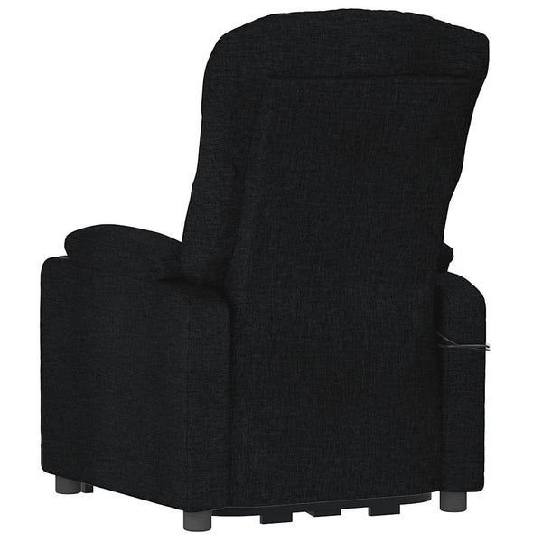 Massagesessel mit Aufstehhilfe Schwarz Stoff