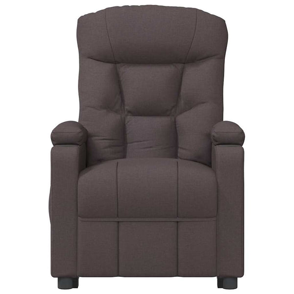 Massagesessel mit Aufstehhilfe Dunkelbraun Stoff