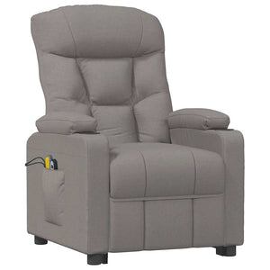 Massagesessel mit Aufstehhilfe Taupe Stoff