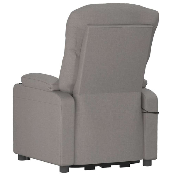 Massagesessel mit Aufstehhilfe Taupe Stoff