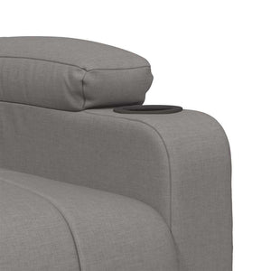 Massagesessel mit Aufstehhilfe Taupe Stoff