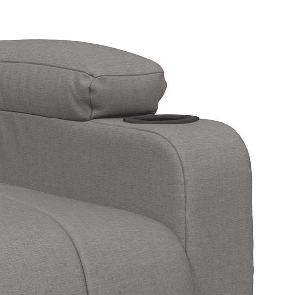 Massagesessel mit Aufstehhilfe Taupe Stoff
