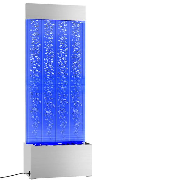 Wassersäule mit RGB LEDs Edelstahl und Acryl 110 cm