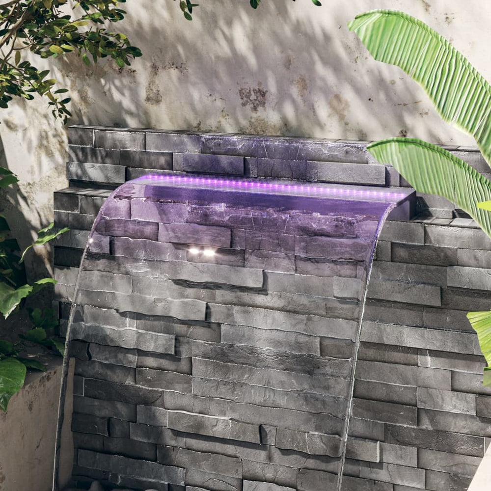 Wasserfall-Element mit RGB LEDs Acryl 108 cm