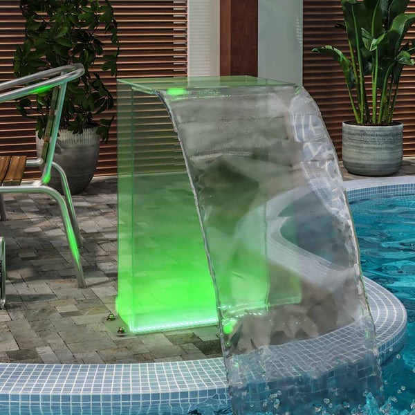 Wasserfall-Element mit RGB-LEDs Acryl 51 cm