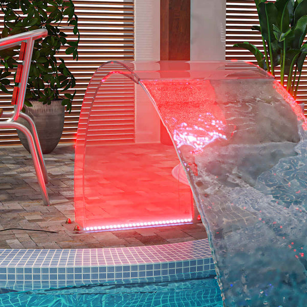 Wasserfall-Element mit RGB-LEDs Acryl 50 cm