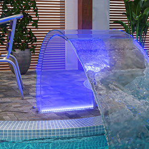 Wasserfall-Element mit RGB-LEDs Acryl 50 cm