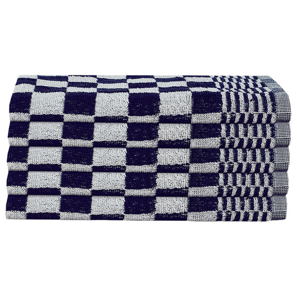 10-tlg. Handtuch-Set Blau und Weiß Baumwolle