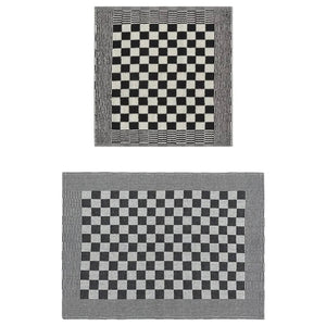 10-tlg. Handtuch-Set Schwarz und Weiß Baumwolle