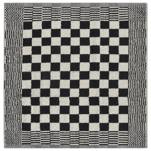 10-tlg. Handtuch-Set Schwarz und Weiß Baumwolle