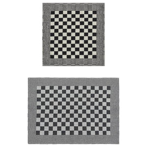 20-tlg. Handtuch-Set Schwarz und Weiß Baumwolle