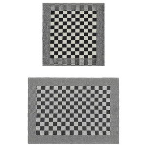 50-tlg. Handtuch-Set Schwarz und Weiß Baumwolle