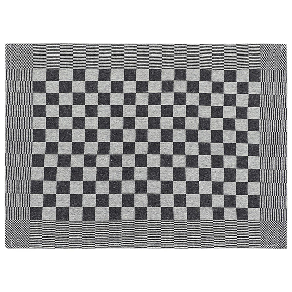 50-tlg. Handtuch-Set Schwarz und Weiß Baumwolle
