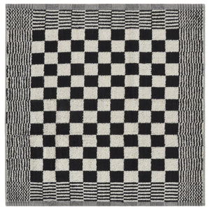 50-tlg. Handtuch-Set Schwarz und Weiß Baumwolle