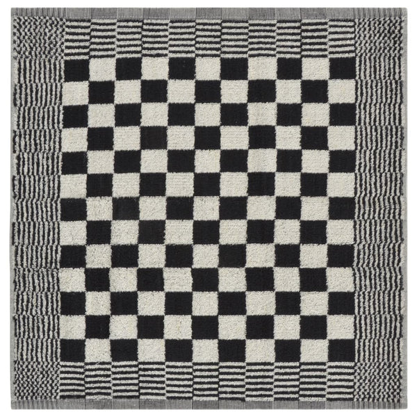 50-tlg. Handtuch-Set Schwarz und Weiß Baumwolle