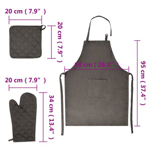 15-tlg. Handtuch-Set Ofenhandschuhe & Topfhalter Baumwolle