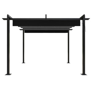 Pavillon mit Ausziehbarem Dach 3x3 m Anthrazit