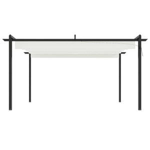 Pavillon mit Ausziehbarem Dach 4x3 m Creme