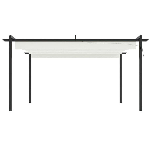Pavillon mit Ausziehbarem Dach 4x3 m Creme