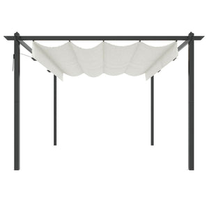 Pavillon mit Ausziehbarem Dach 4x3 m Creme