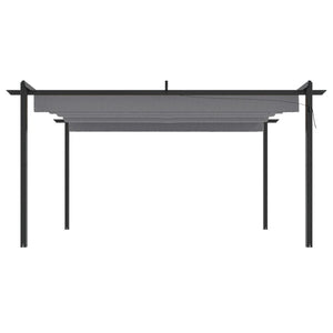 Pavillon mit Ausziehbarem Dach 4x3 m Anthrazit