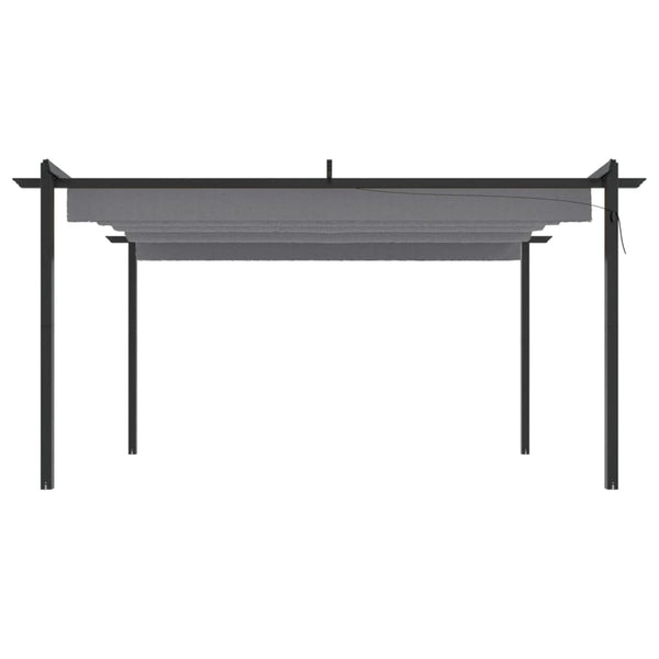 Pavillon mit Ausziehbarem Dach 4x3 m Anthrazit