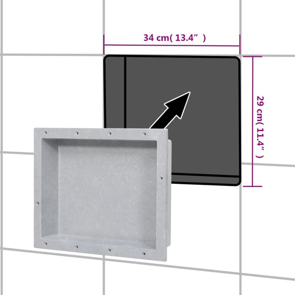 Duschnische Mattgrau 41x51x10 cm