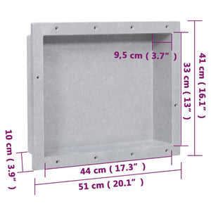 Duschnische Mattgrau 41x51x10 cm