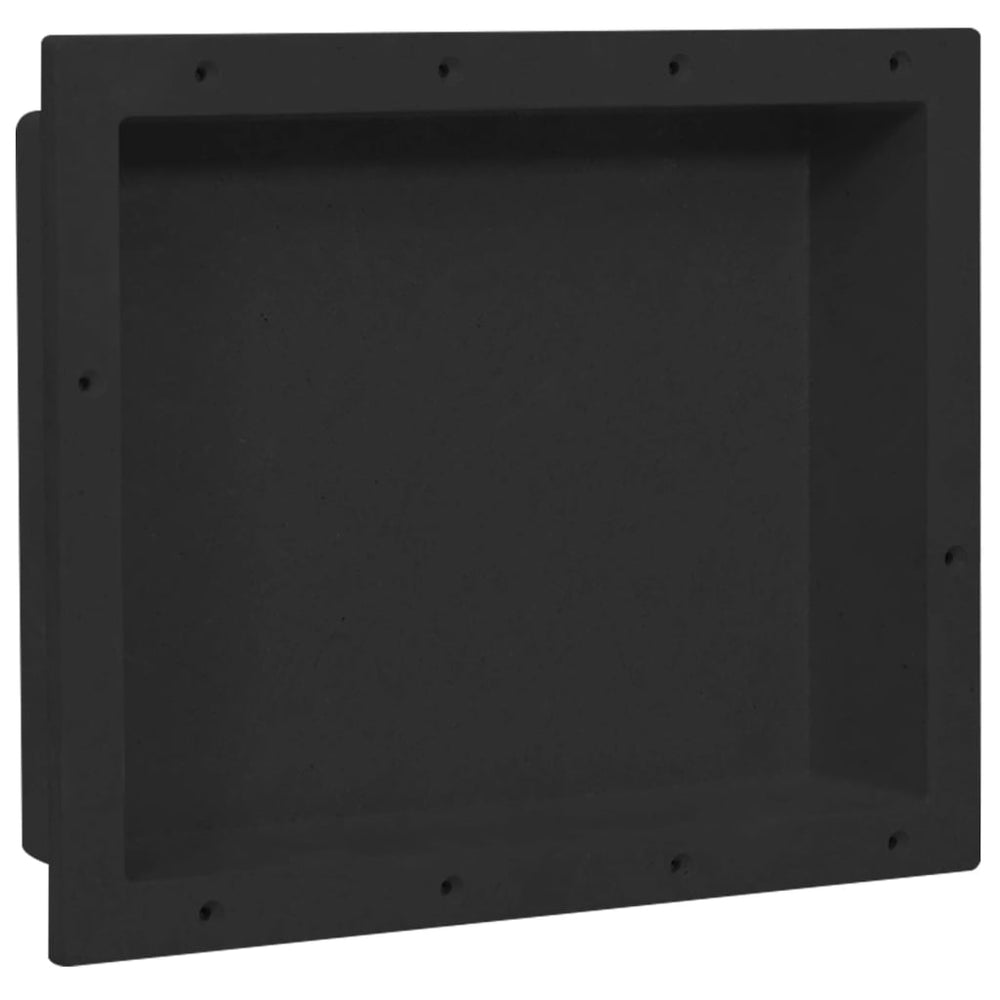 Duschnische Mattschwarz 41x51x10 cm