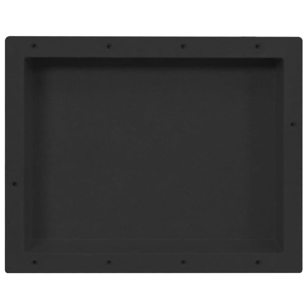 Duschnische Mattschwarz 41x51x10 cm